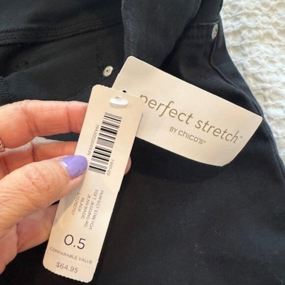 Chicos Perfect Stretch Soft Jeggings, Black Size 0.5 NWT - Picture 4 of 6